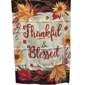 Thanksgiving Garden Flag Pumpkin Sunflower Farm Rustic Fall Home Decor Nature